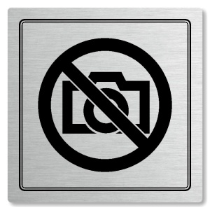 Piktogram Zákaz fotogravování